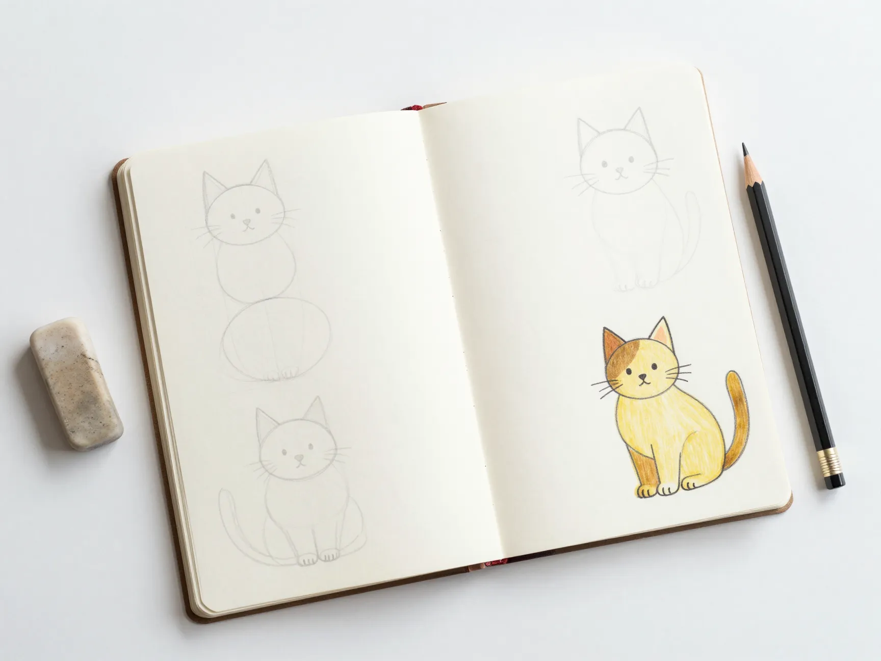 Basic standing cat from wikihows four tutorial series