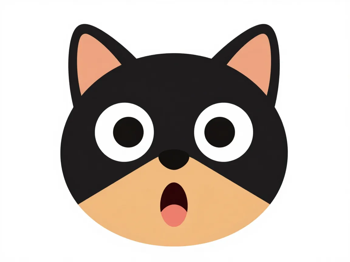 Shocked wide eyed cat icon02