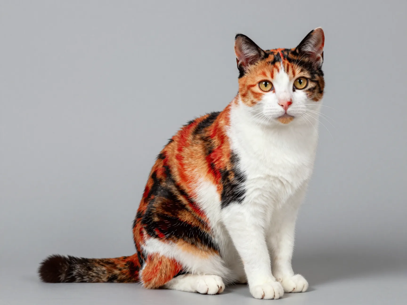 Striking color patterns especially calico and bicolor
