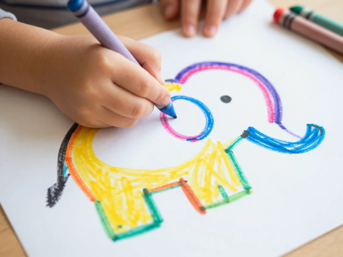 Easy crafts for kids how to draw an elephant easily