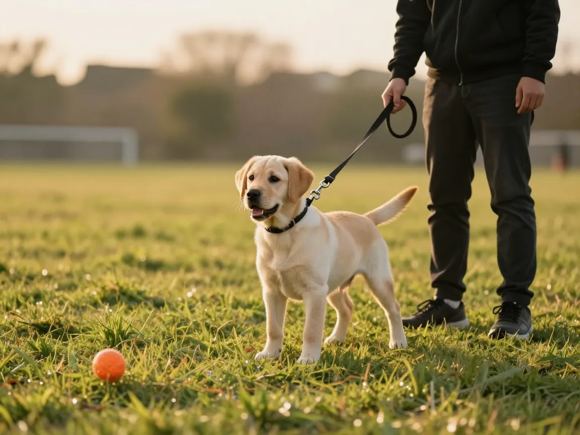 Prioritize impulse control recall and leash manners by six months