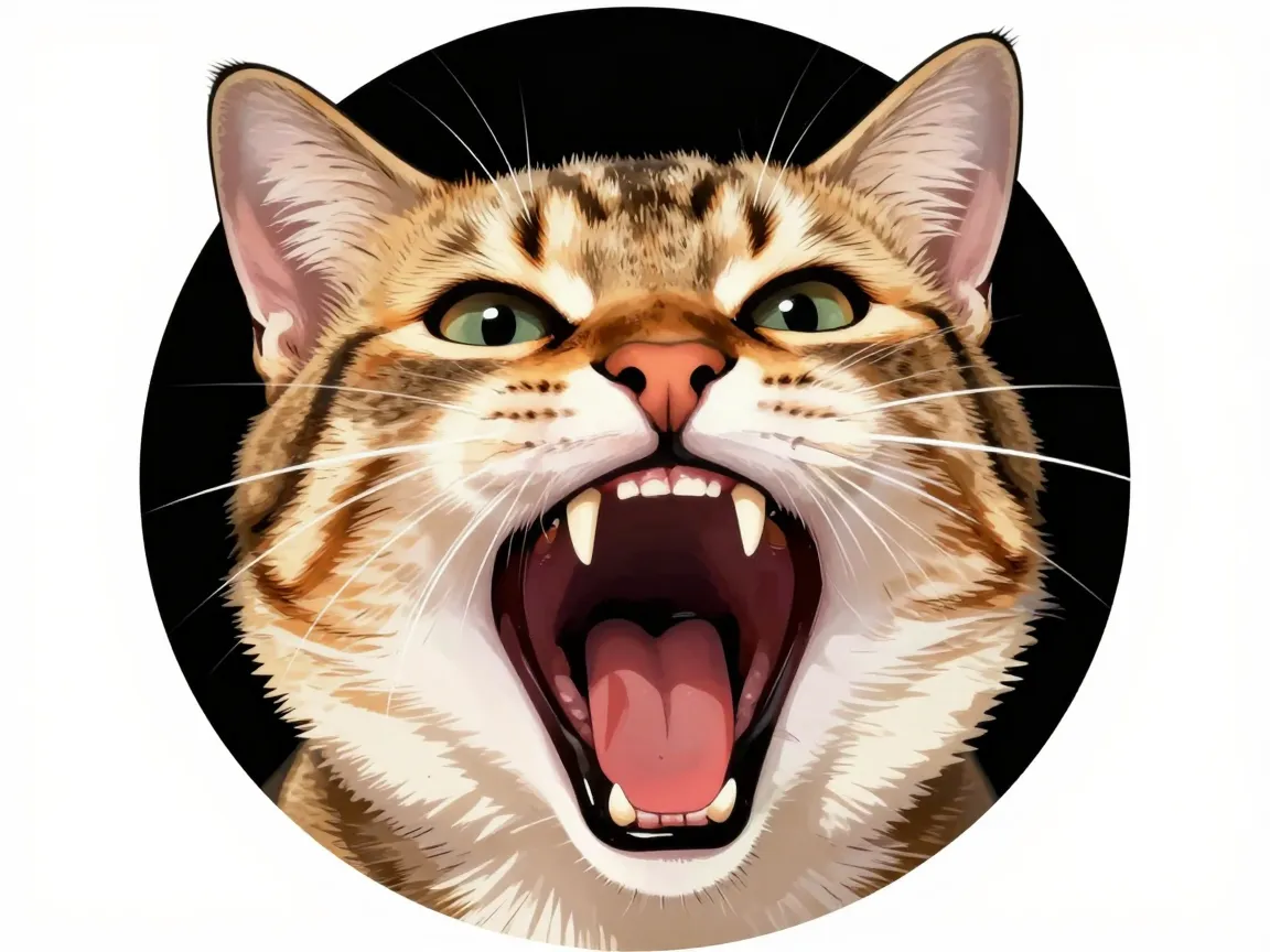 Screaming yelling cat icon06