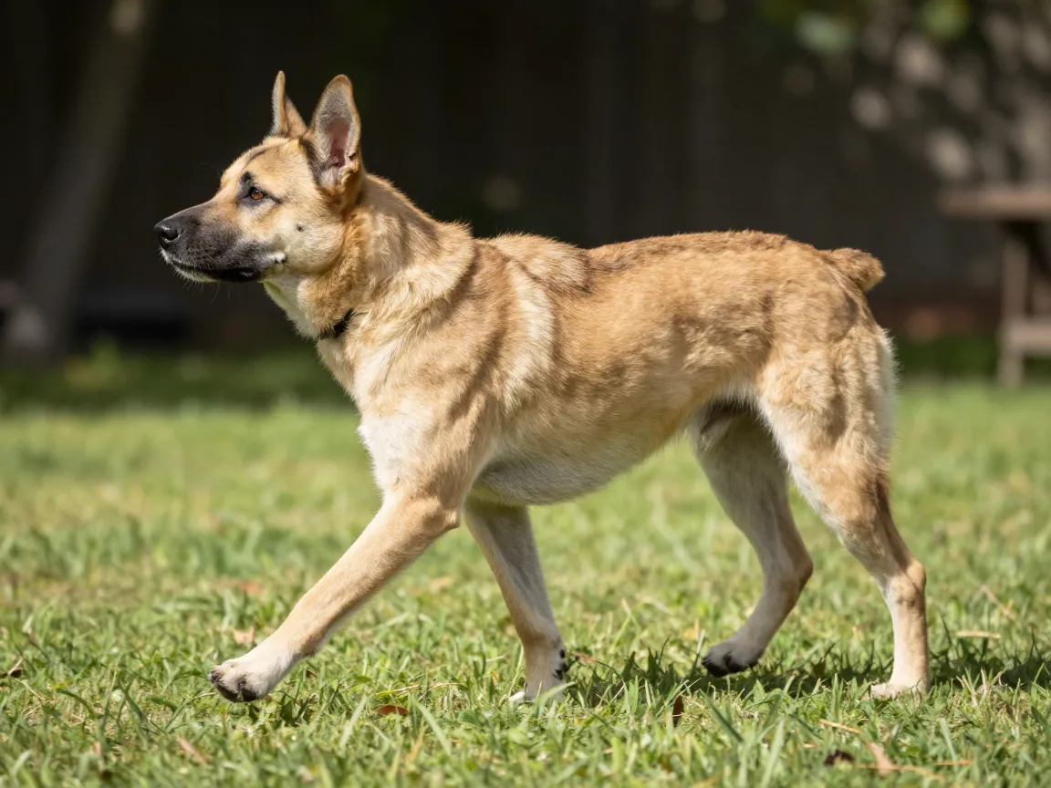 The alert walking pose