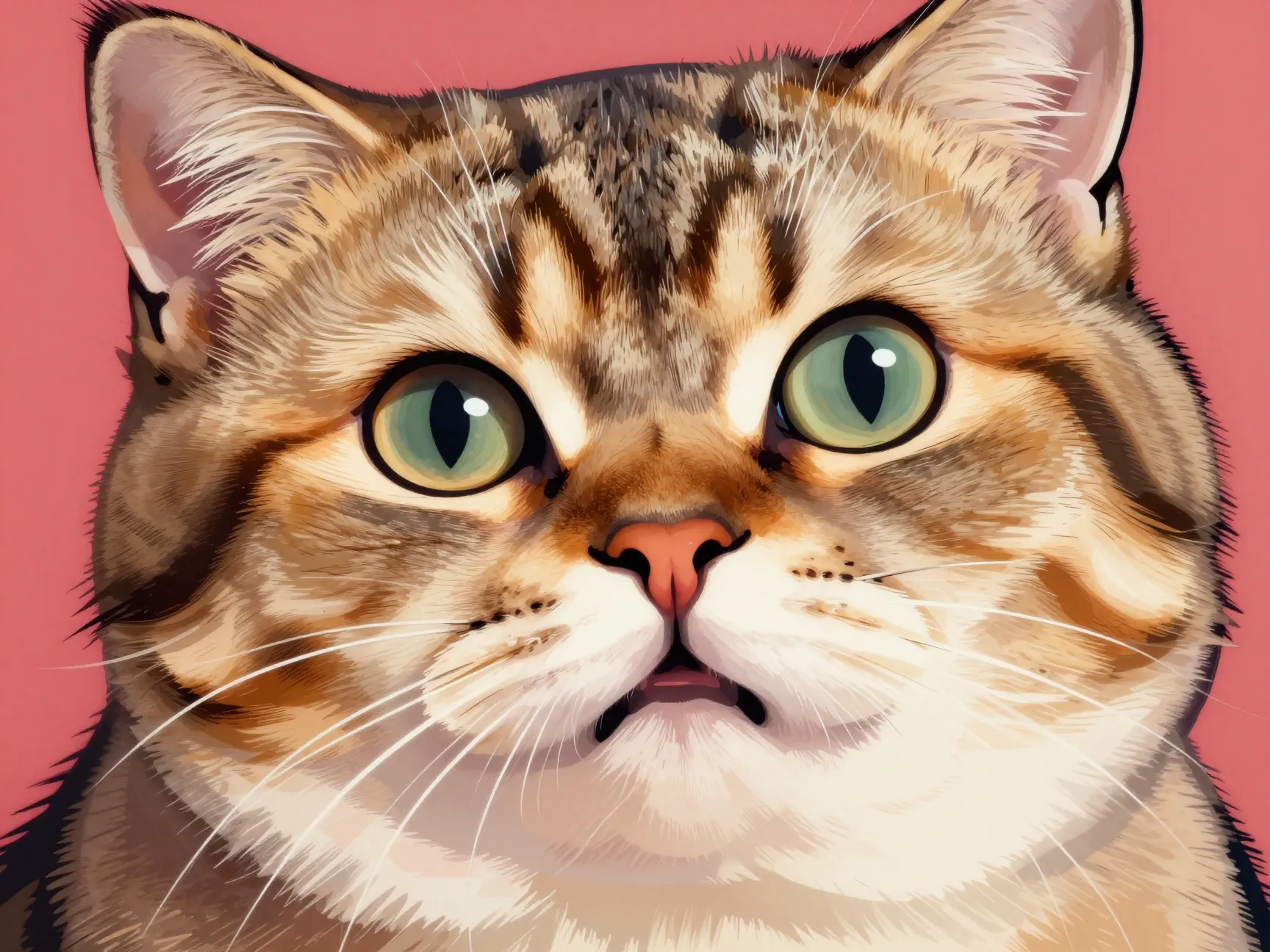 The oversized statement cat portrait