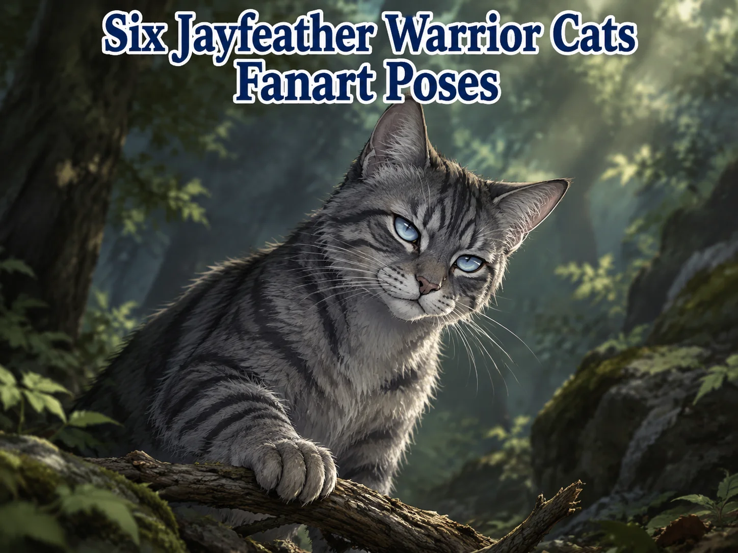 Six jayfeather warrior cats fanart poses