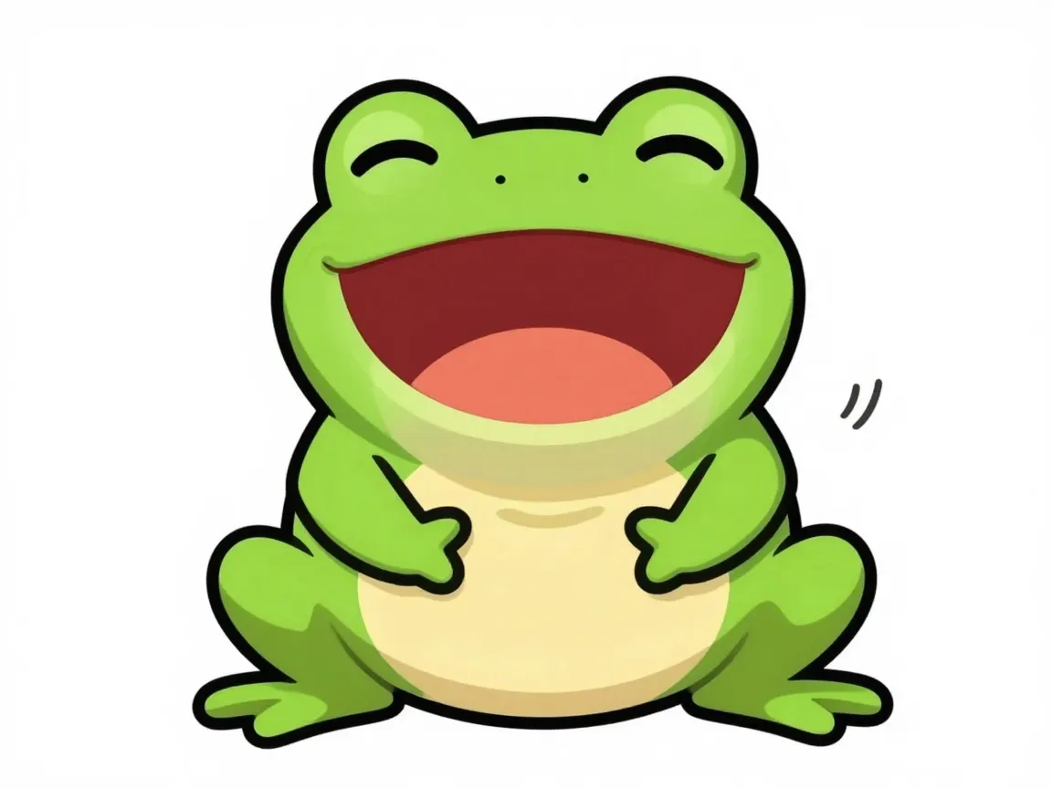 The belly laugh frog