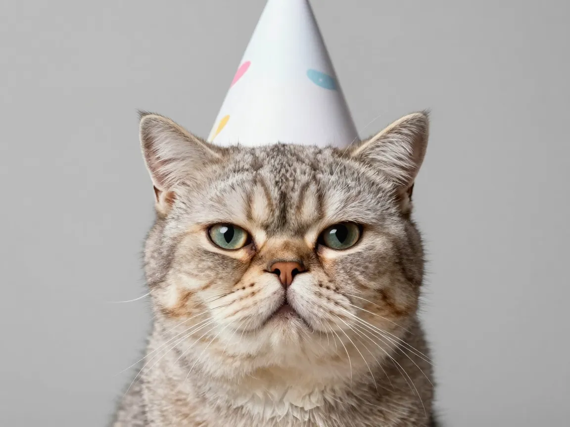 The grumpy birthday cat meme