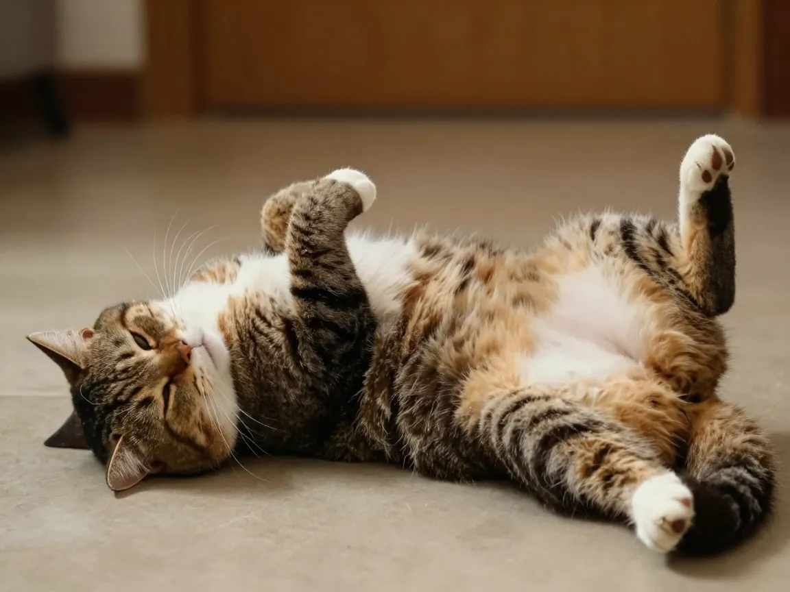 Upside down nap cat