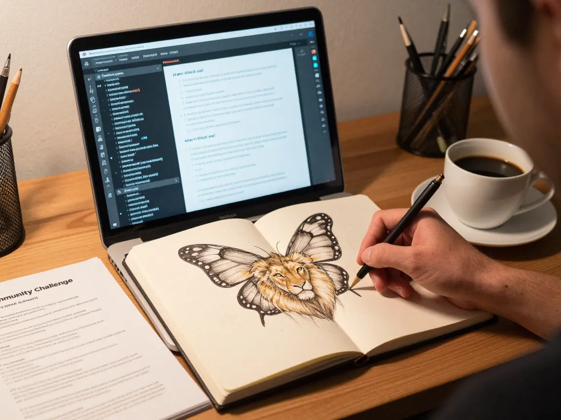 Ai assisted prompts and community challenges for idea generation