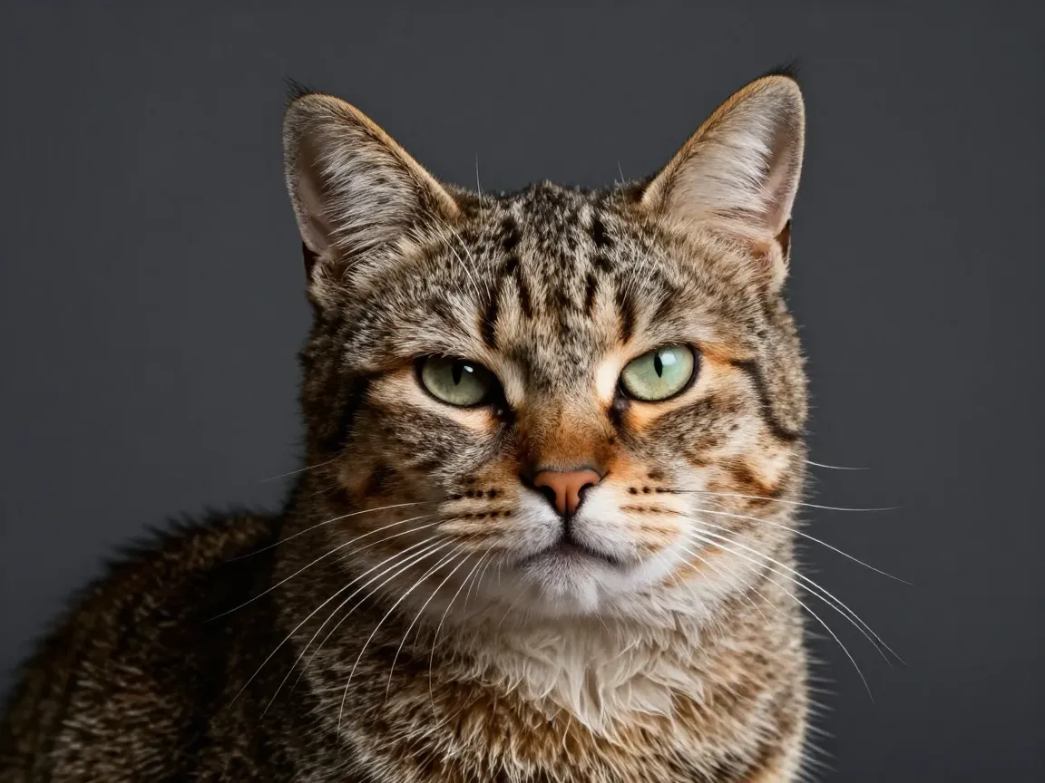 Puffed up bossy cat