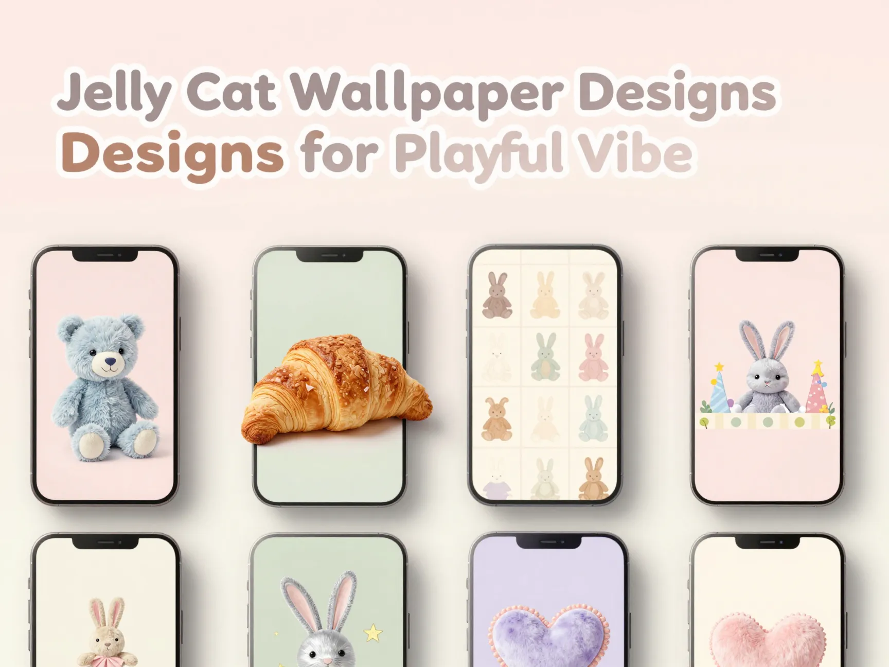 Jelly cat wallpaper designs for playful vibe
