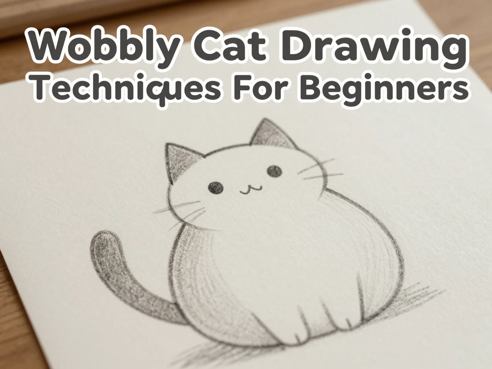 Wobbly cat drawing techniques for beginners