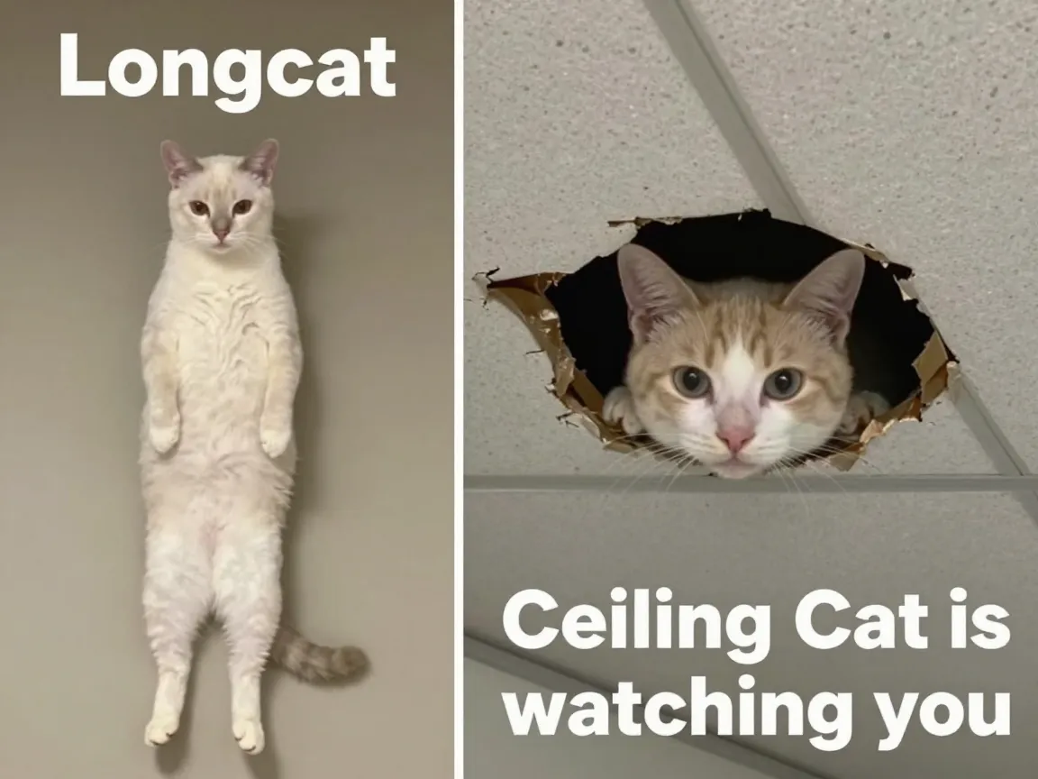 Longcat and ceiling cat