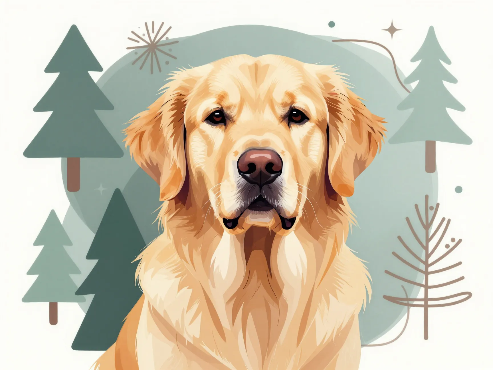 The seasonal stylized art portrait