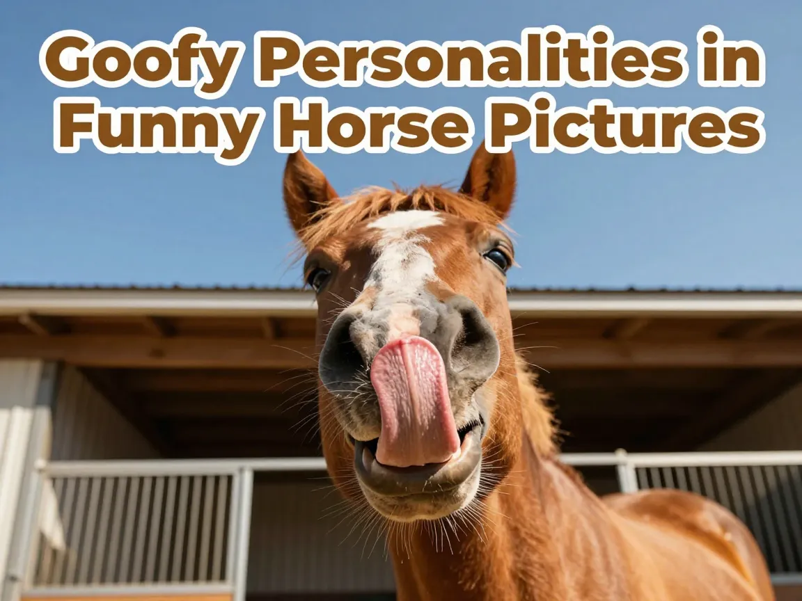 Goofy personalities in funny horse pictures