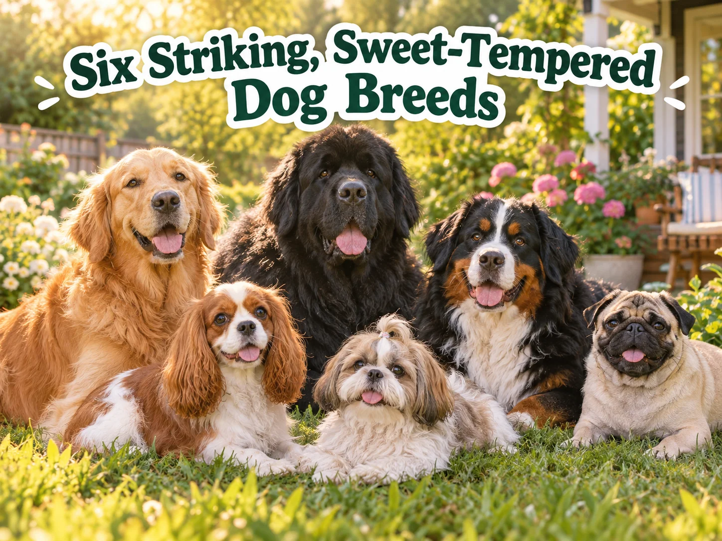 Six striking sweet tempered dog breeds