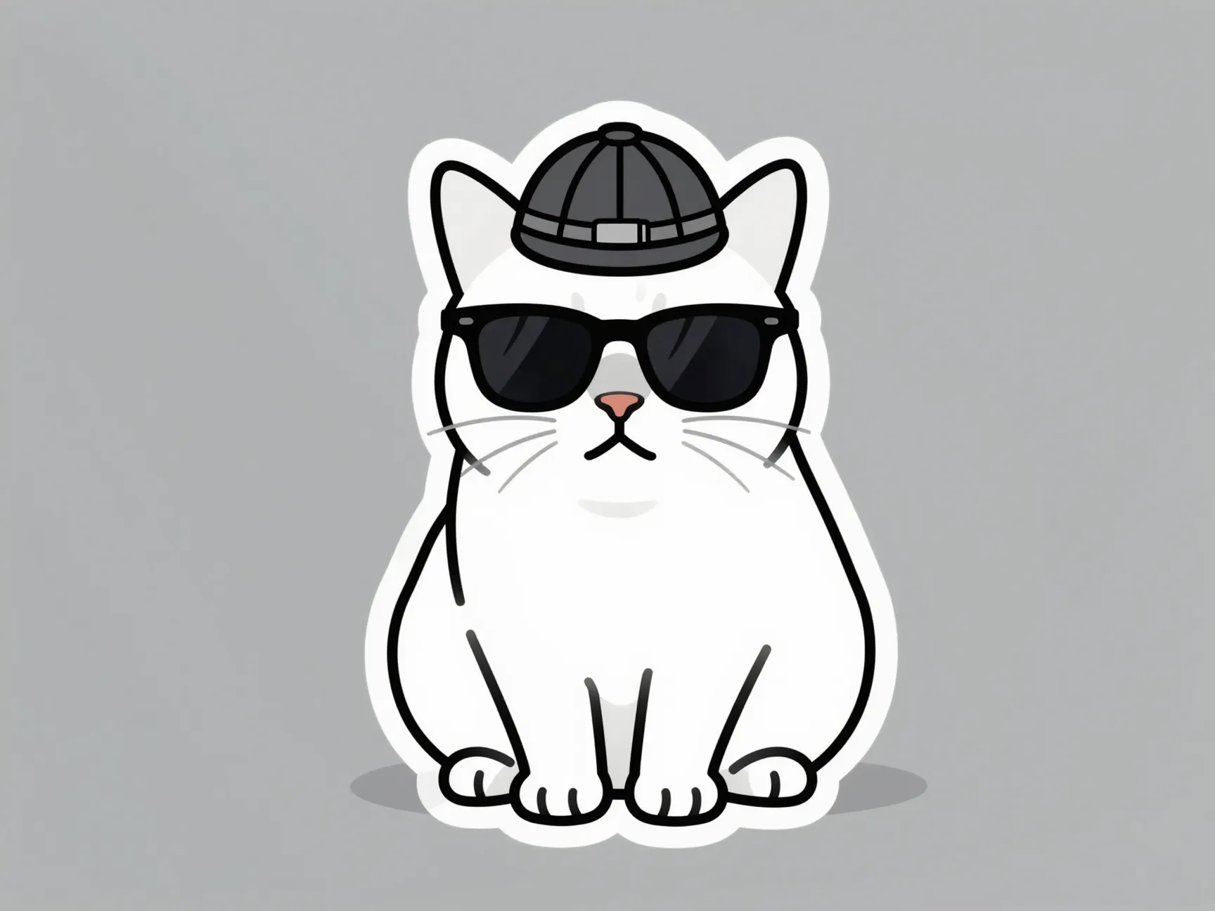 The cool cat in sunglasses and a detective hat