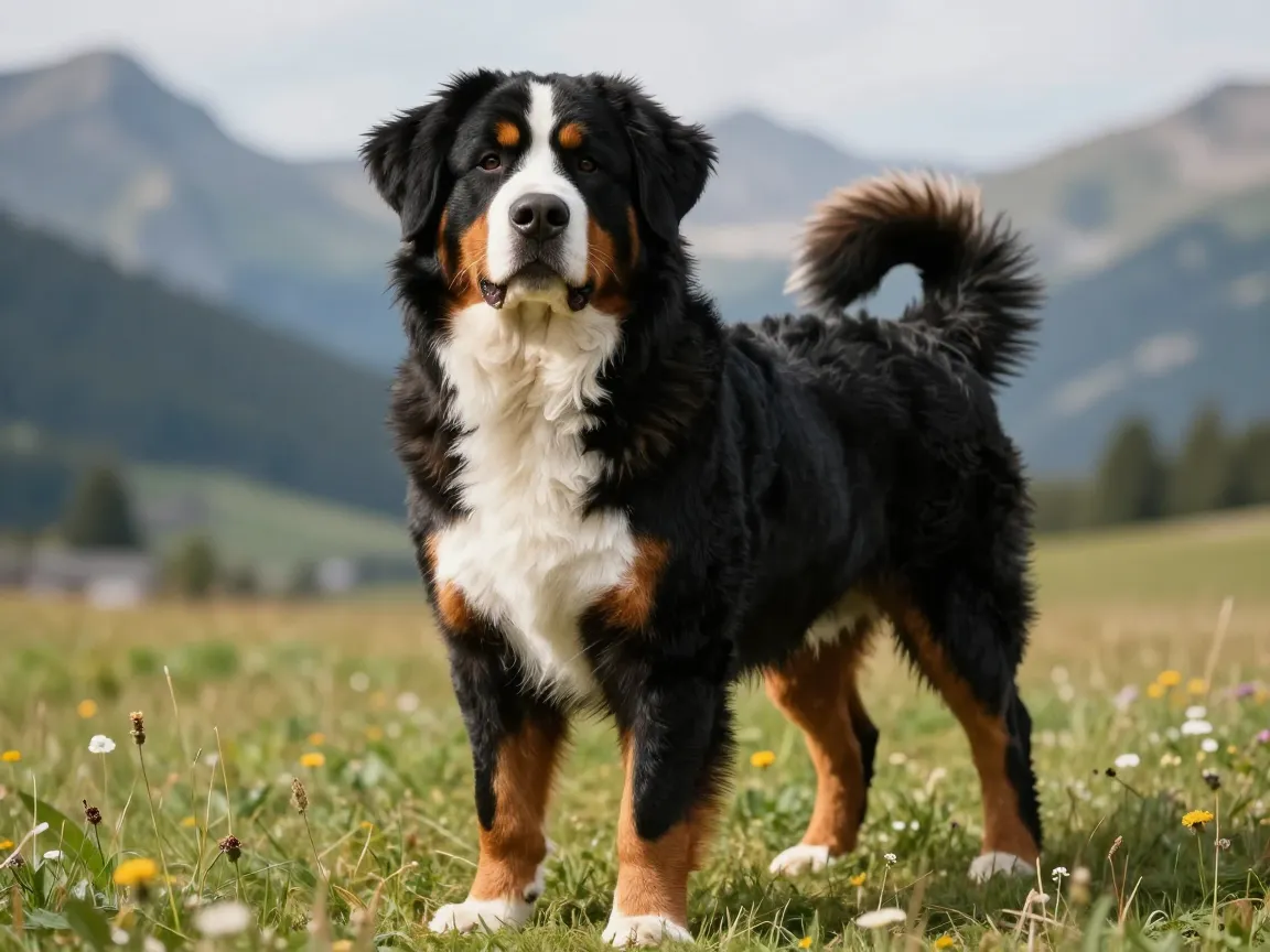 Bernese mountain dog the tri color showstopper