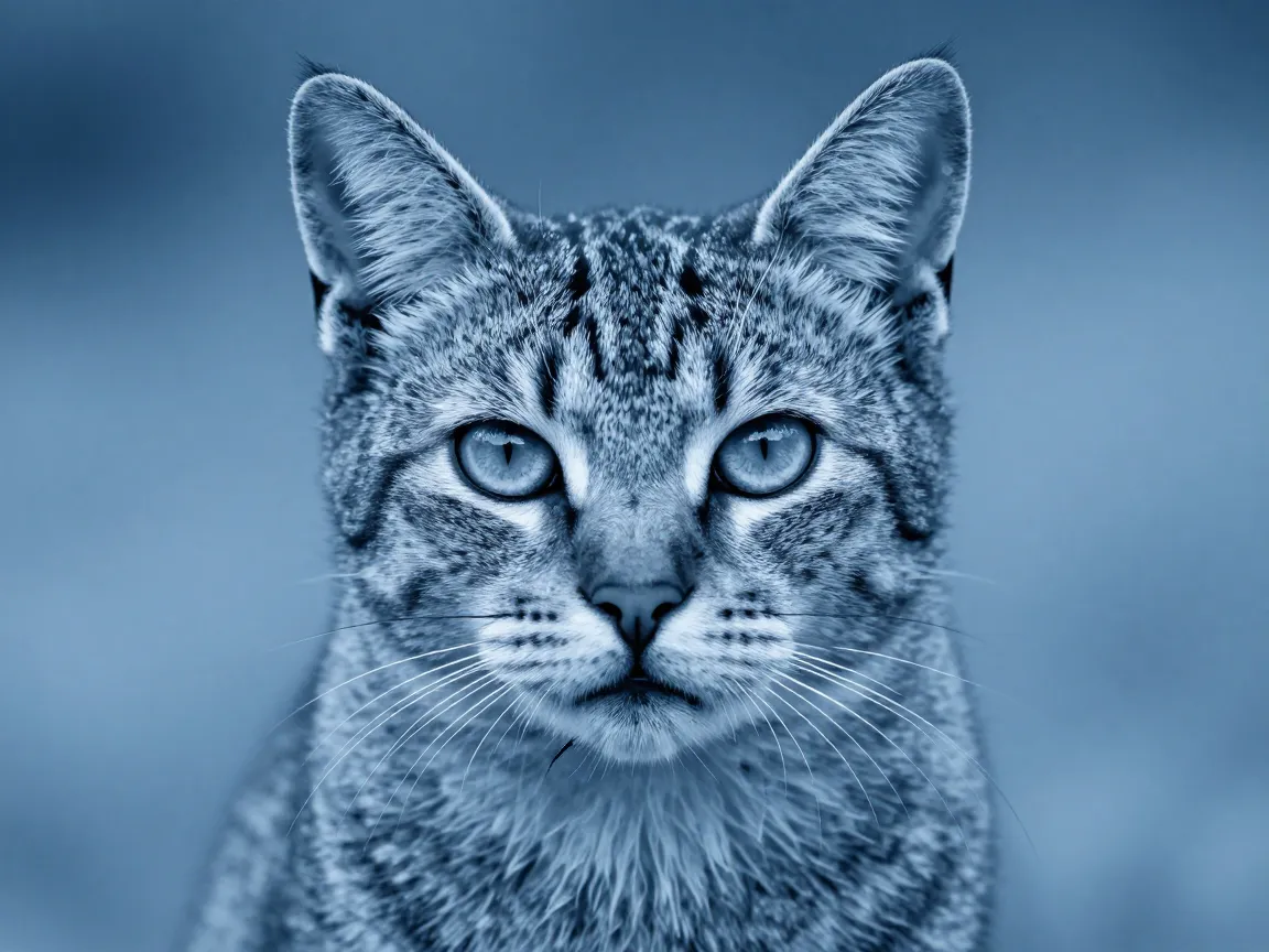 Monochrome blue toned filter edit