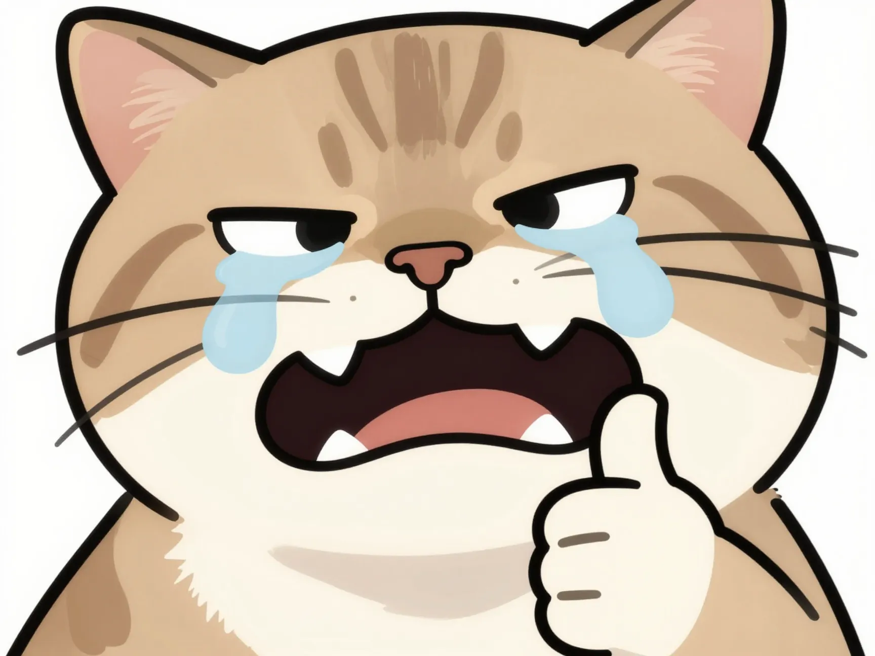 The screaming or crying meltdown cat