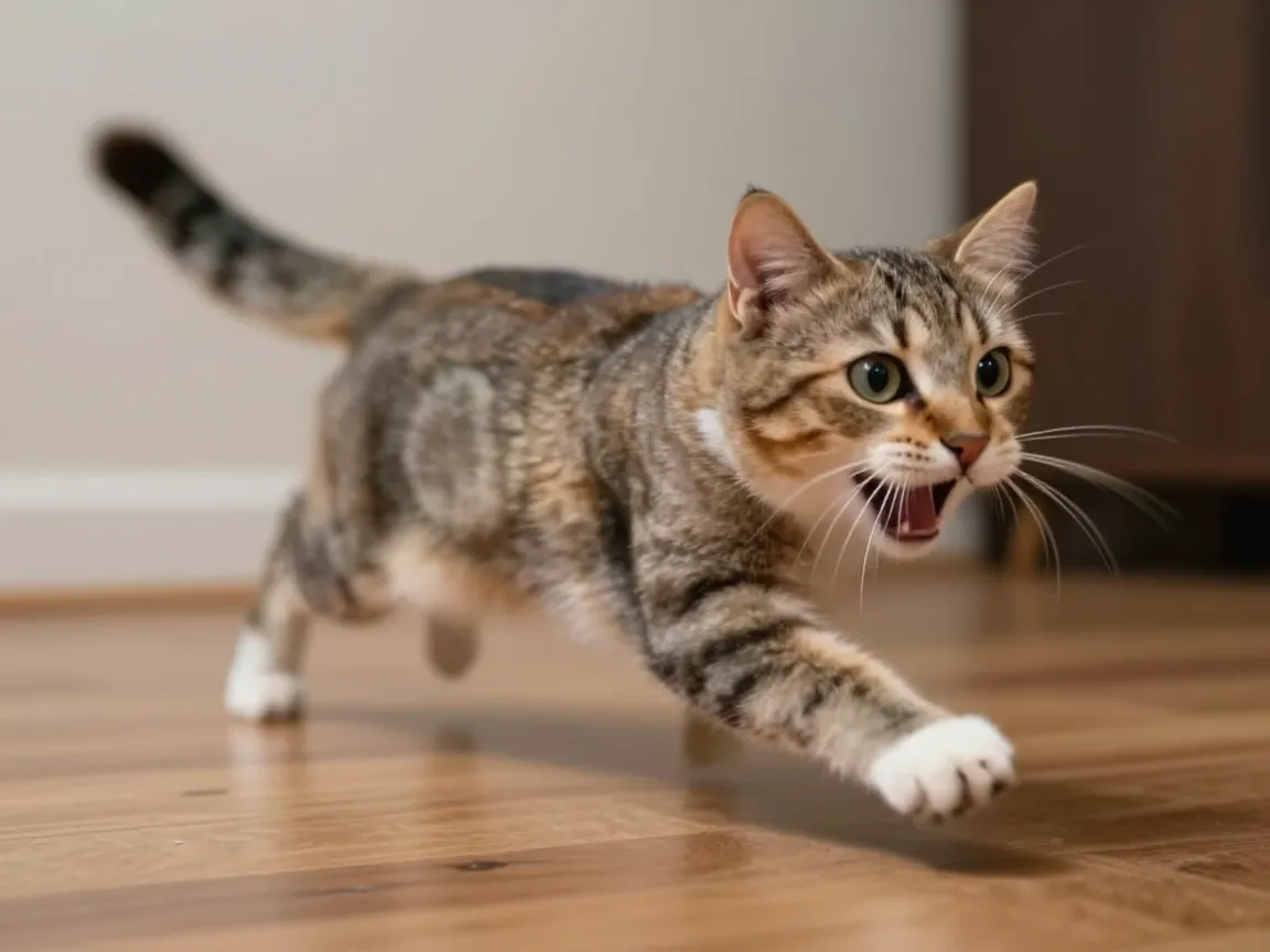 The chaotic zoomies cat