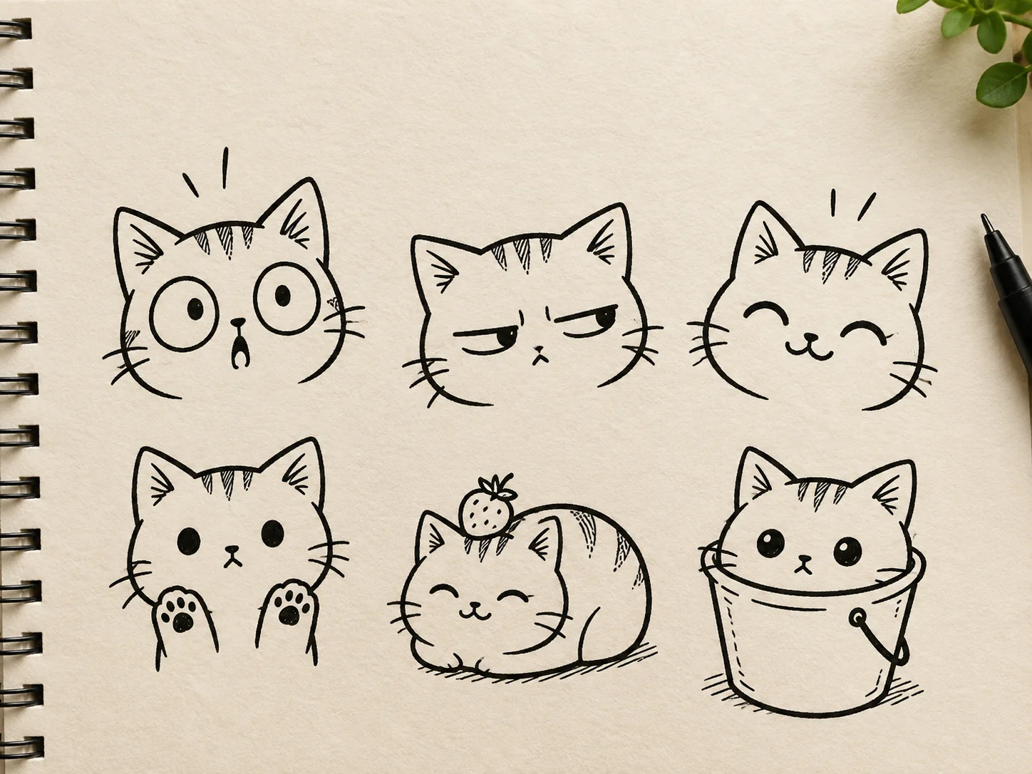 6 meme cats to easily doodle today
