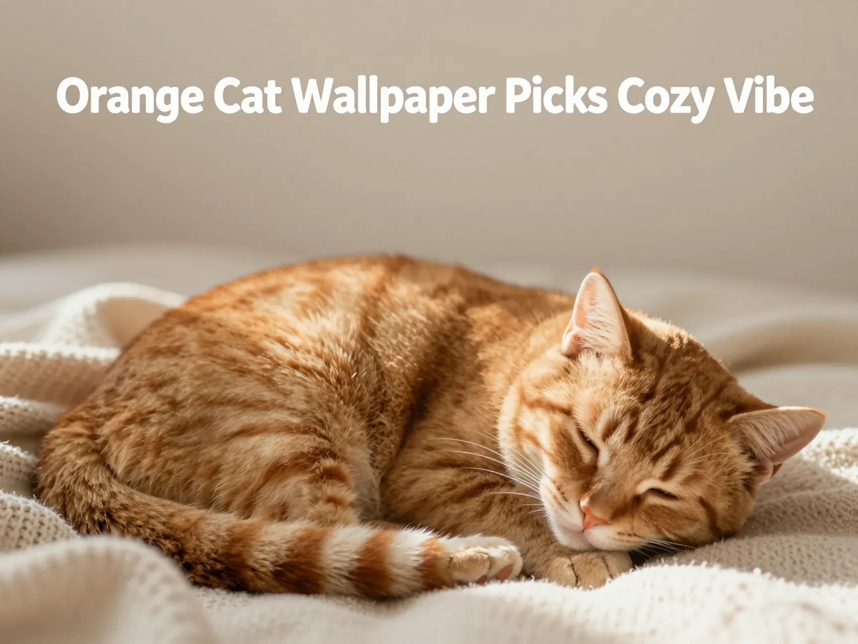 Orange cat wallpaper picks cozy vibe
