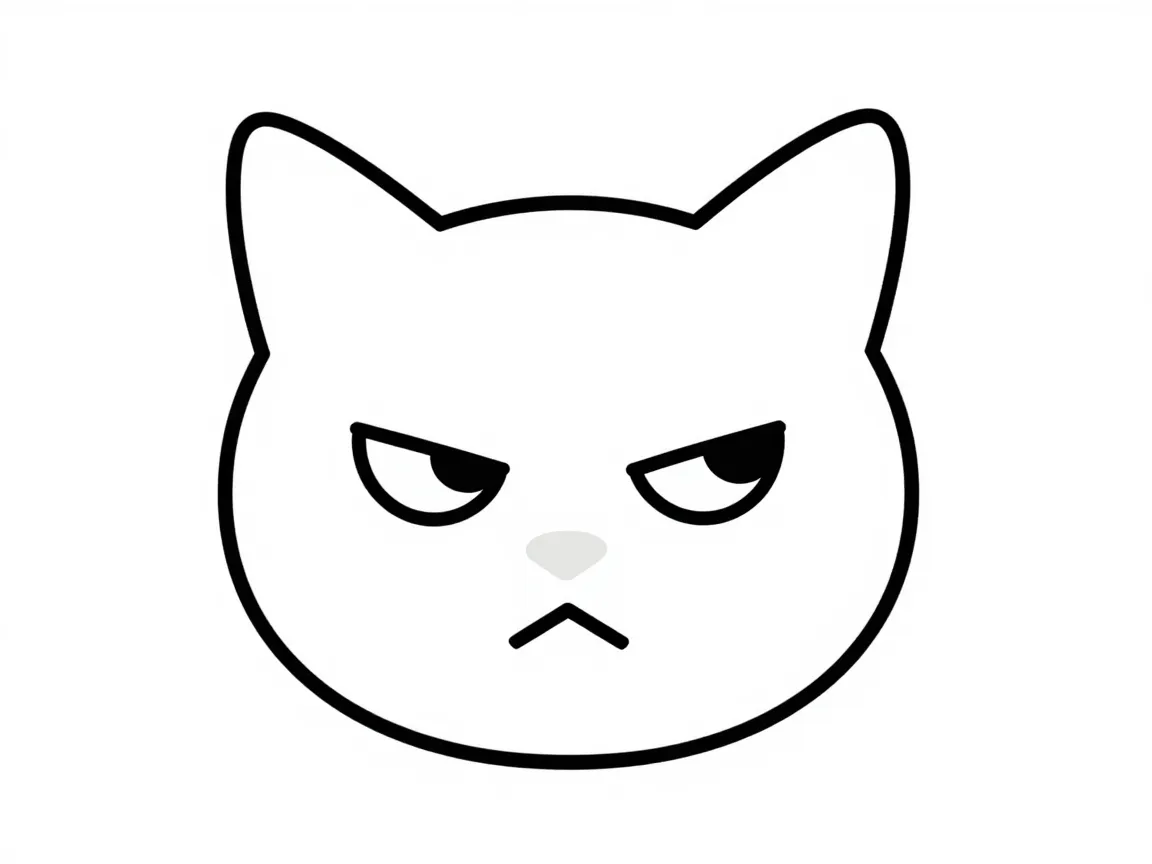 Suspicious squint cat
