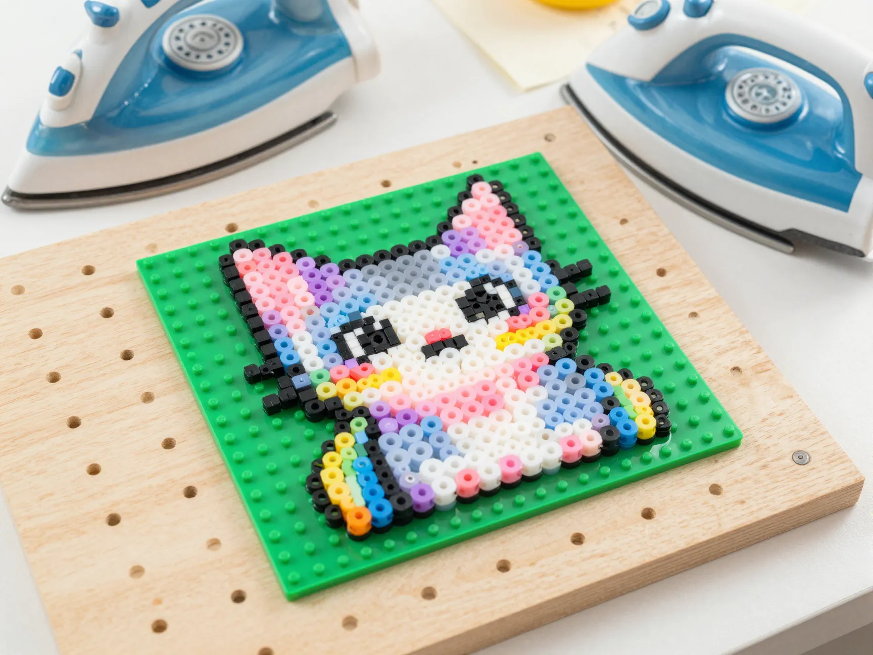 Recreate the pixel look with fuse bead art