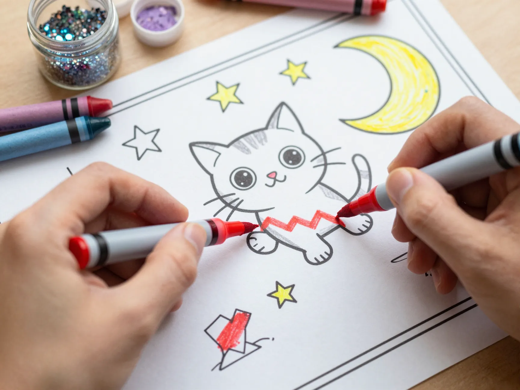 Design printable coloring pages and mixed media art