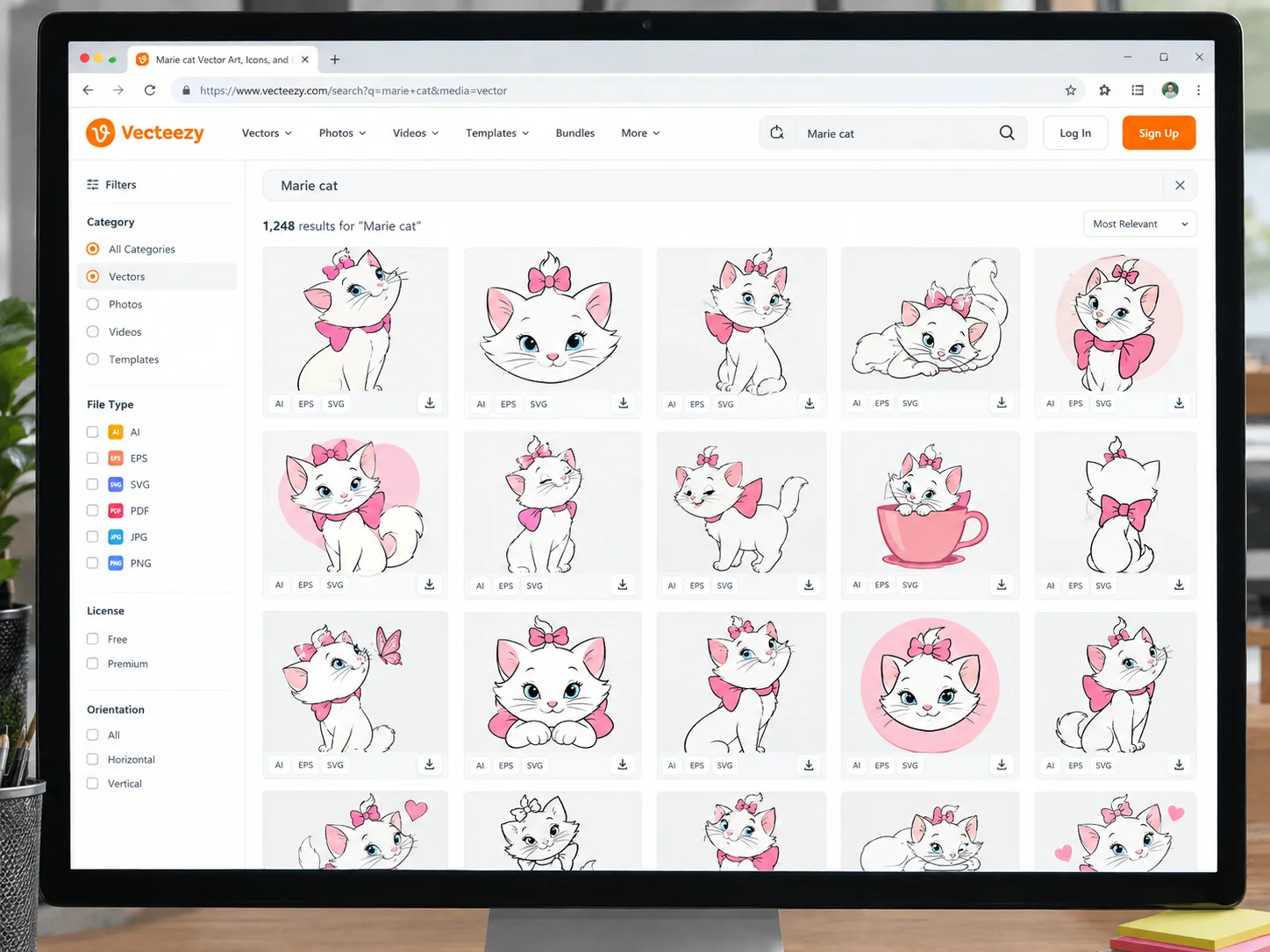 Vecteezys marie cat vector art collection