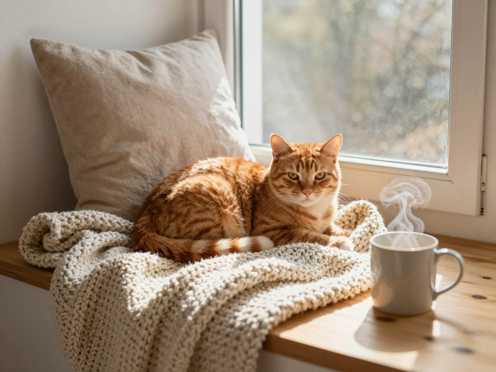 Cozy blanket nap scene