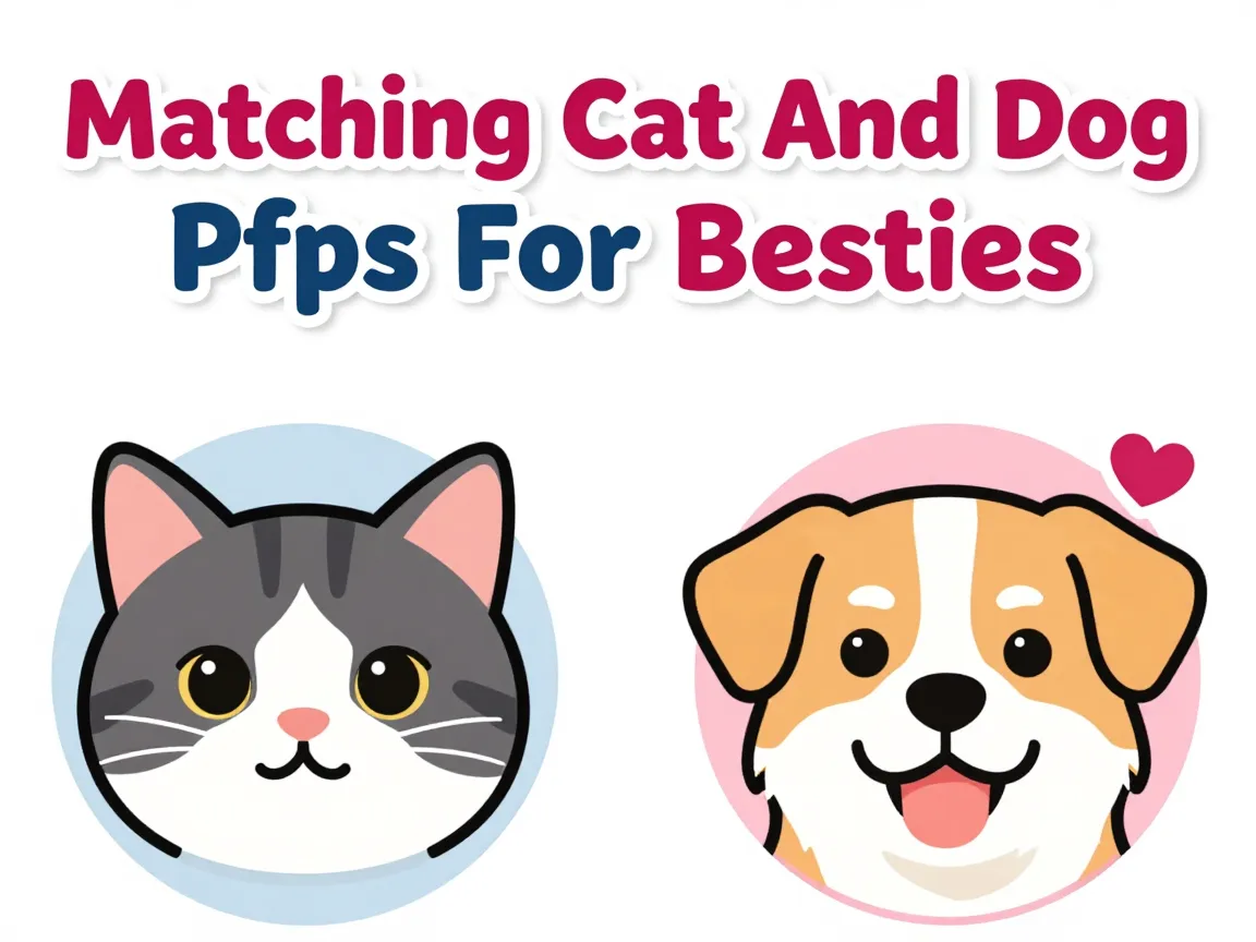 Matching cat and dog pfps for besties