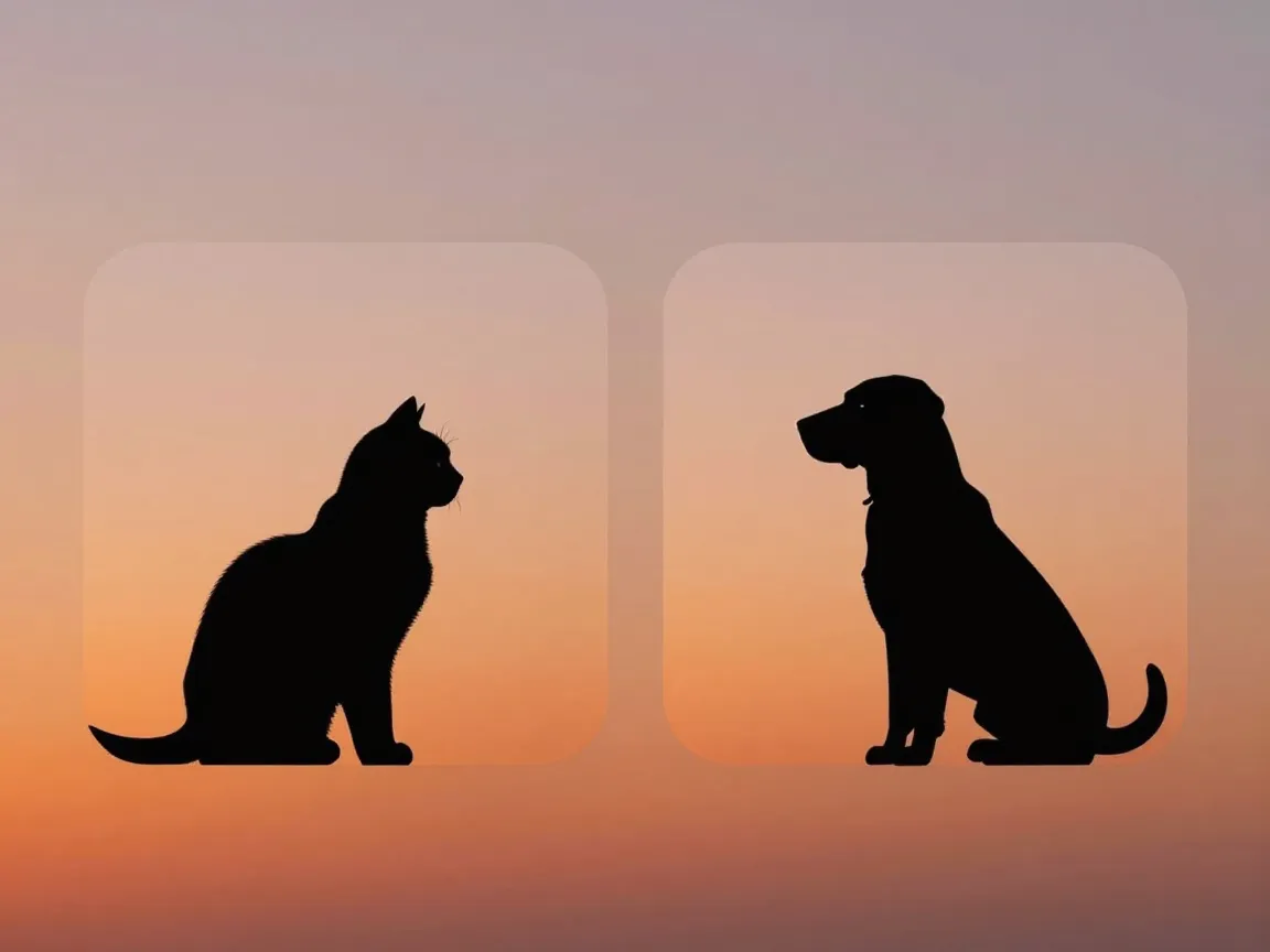 Sunset silhouette duo