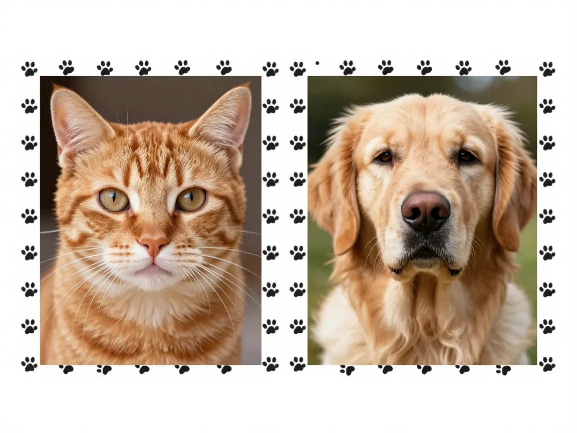 Photographic paw print frame