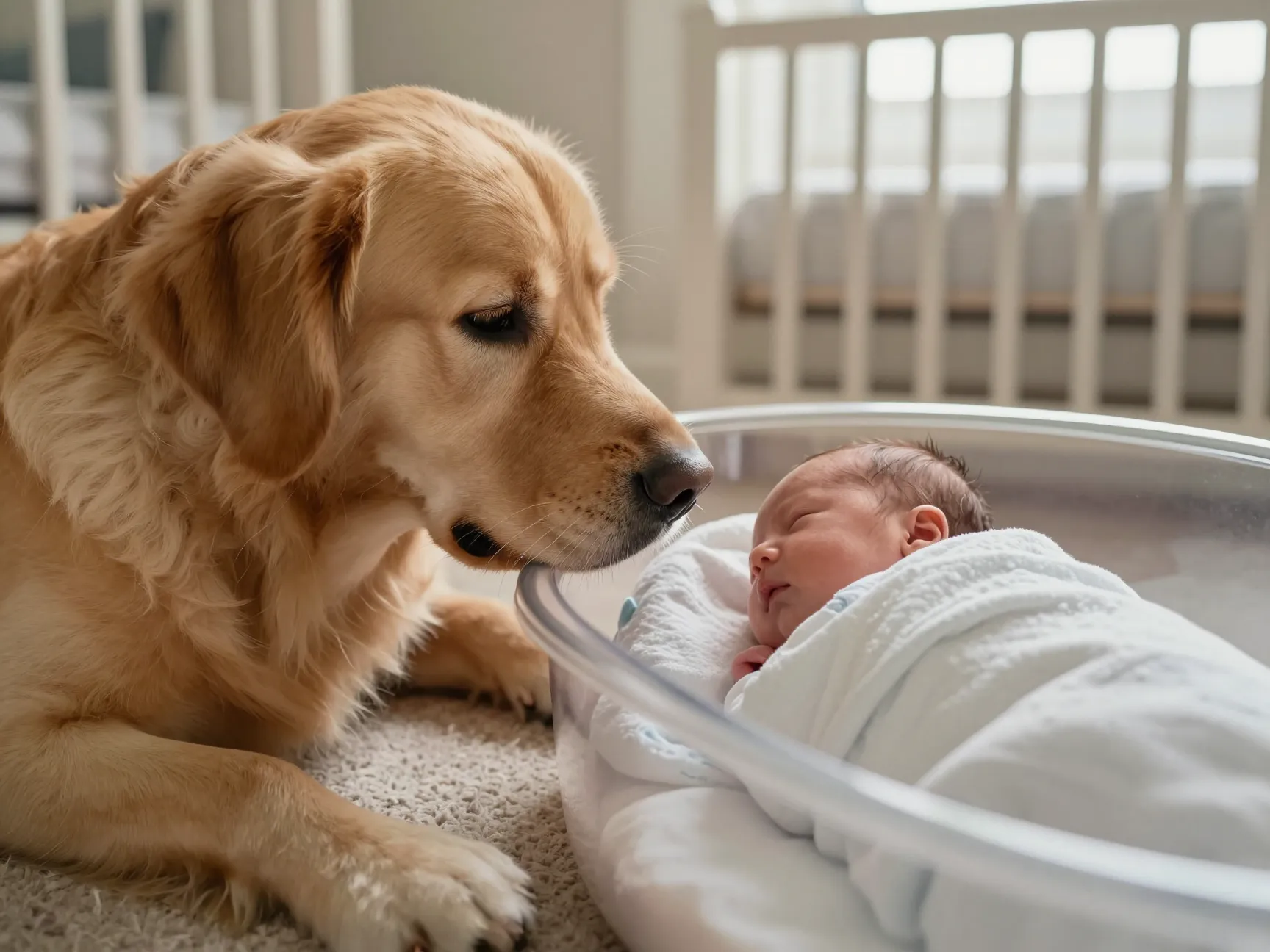 The gentle giant meets baby
