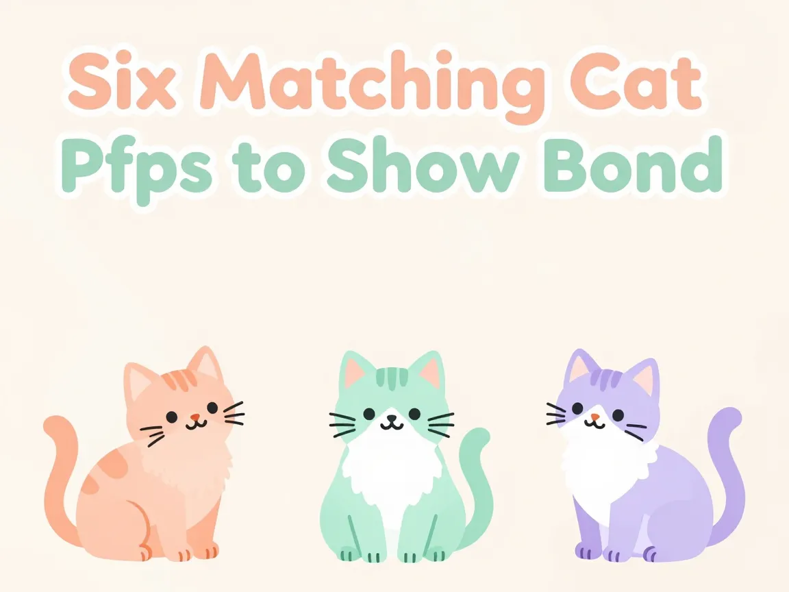 Six matching cat pfps to show bond