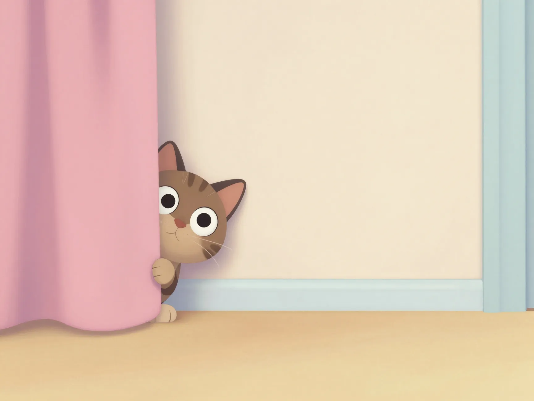 3 peekaboo kitty storybook illustration