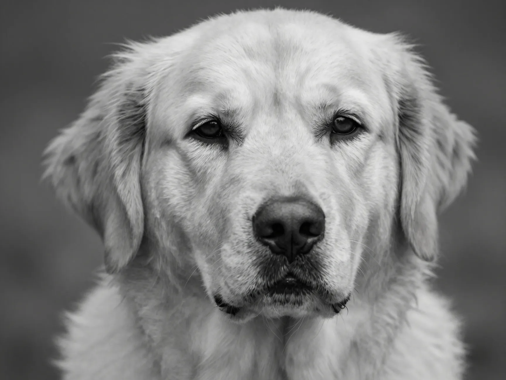 The senior goldens weathered face