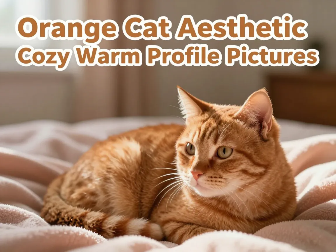 Orange cat aesthetic cozy warm profile pictures