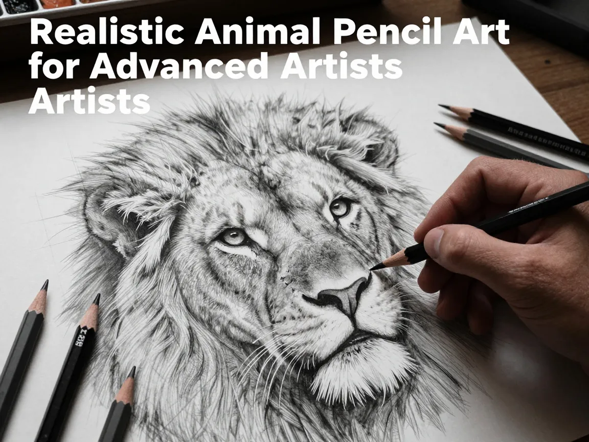 Realistic animal pencil art for advanced artists
