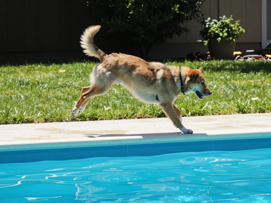 The pool jump fail compilation dog