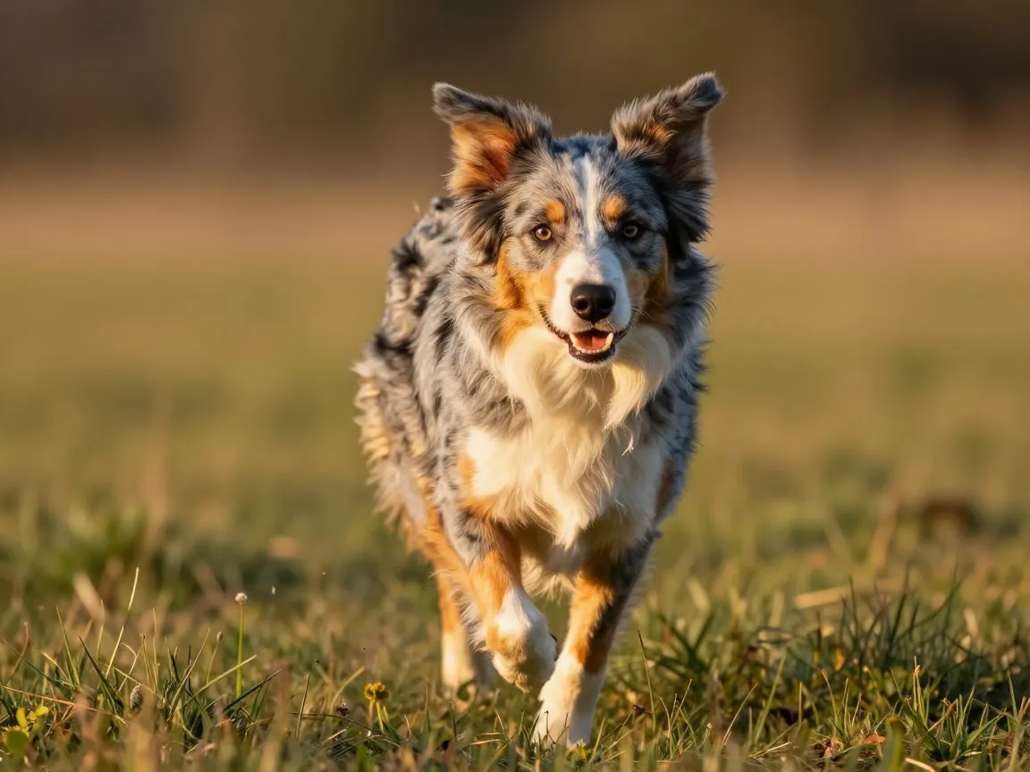 The copper point blue merle tricolor