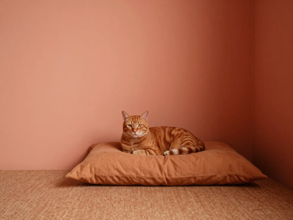 Cozy corner composition in warm tones
