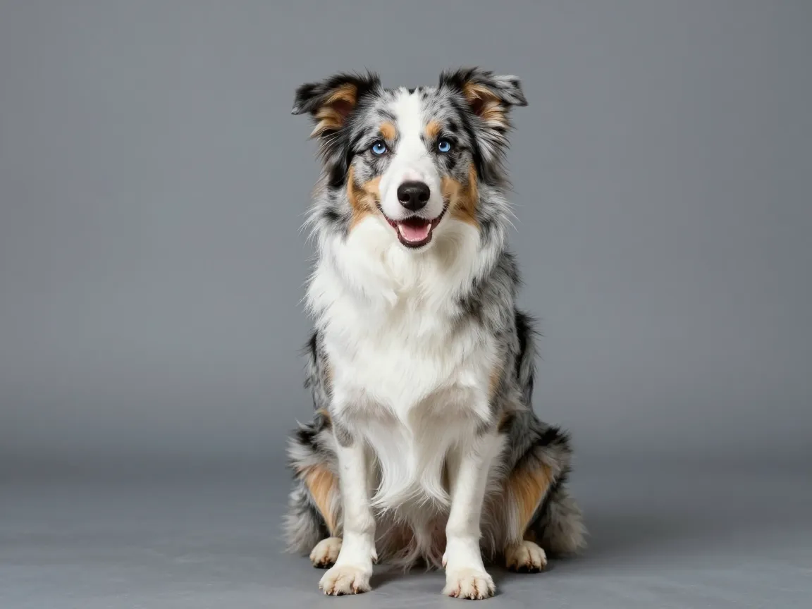 The piebald blue merle tricolor