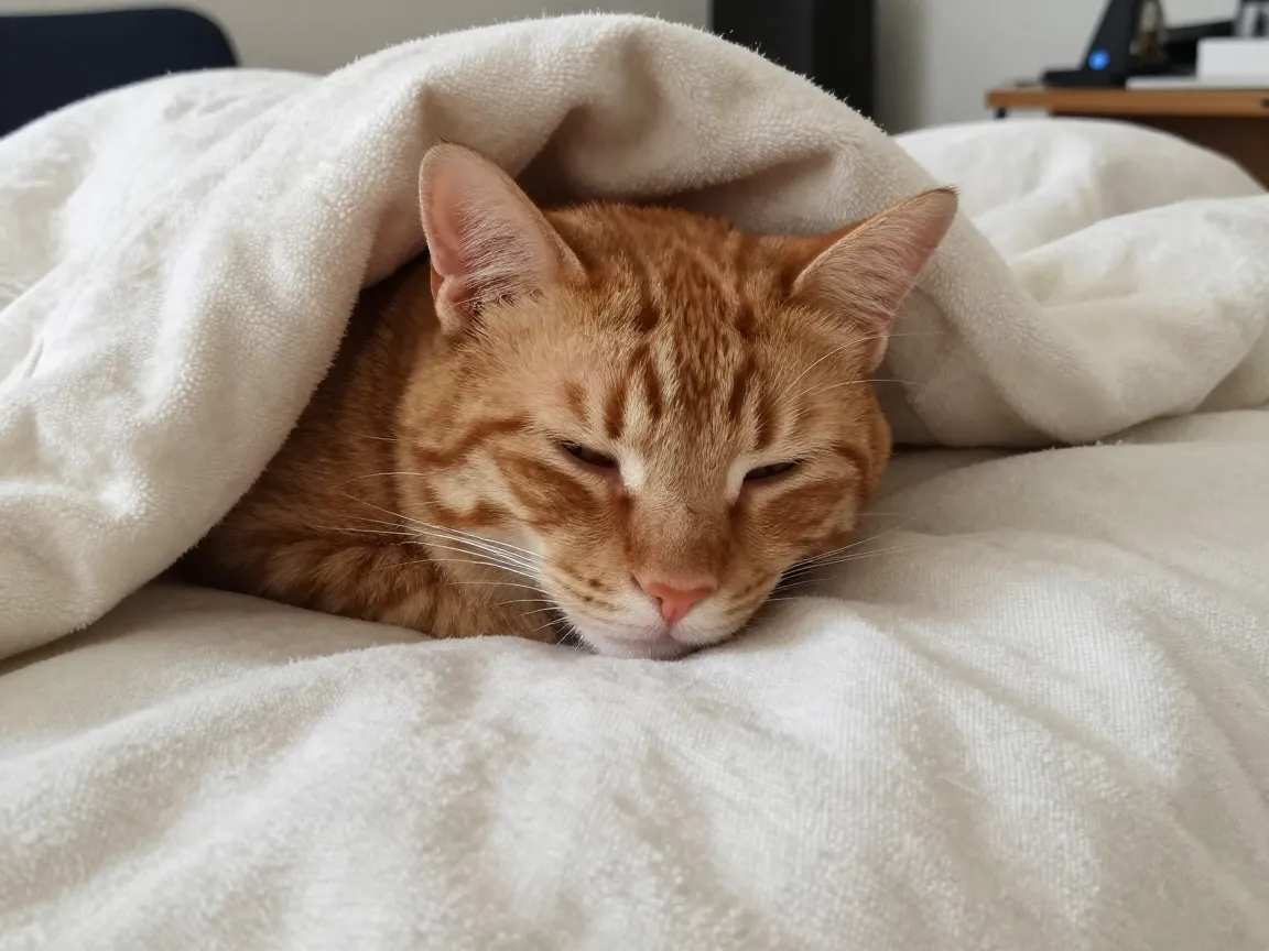 Blanket loaf and nap poses