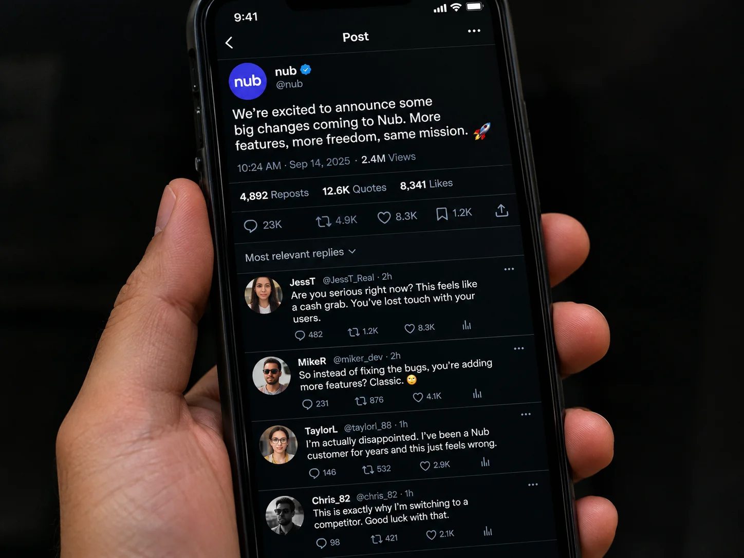 Community drama and algorithmic attention kept nub in circulation