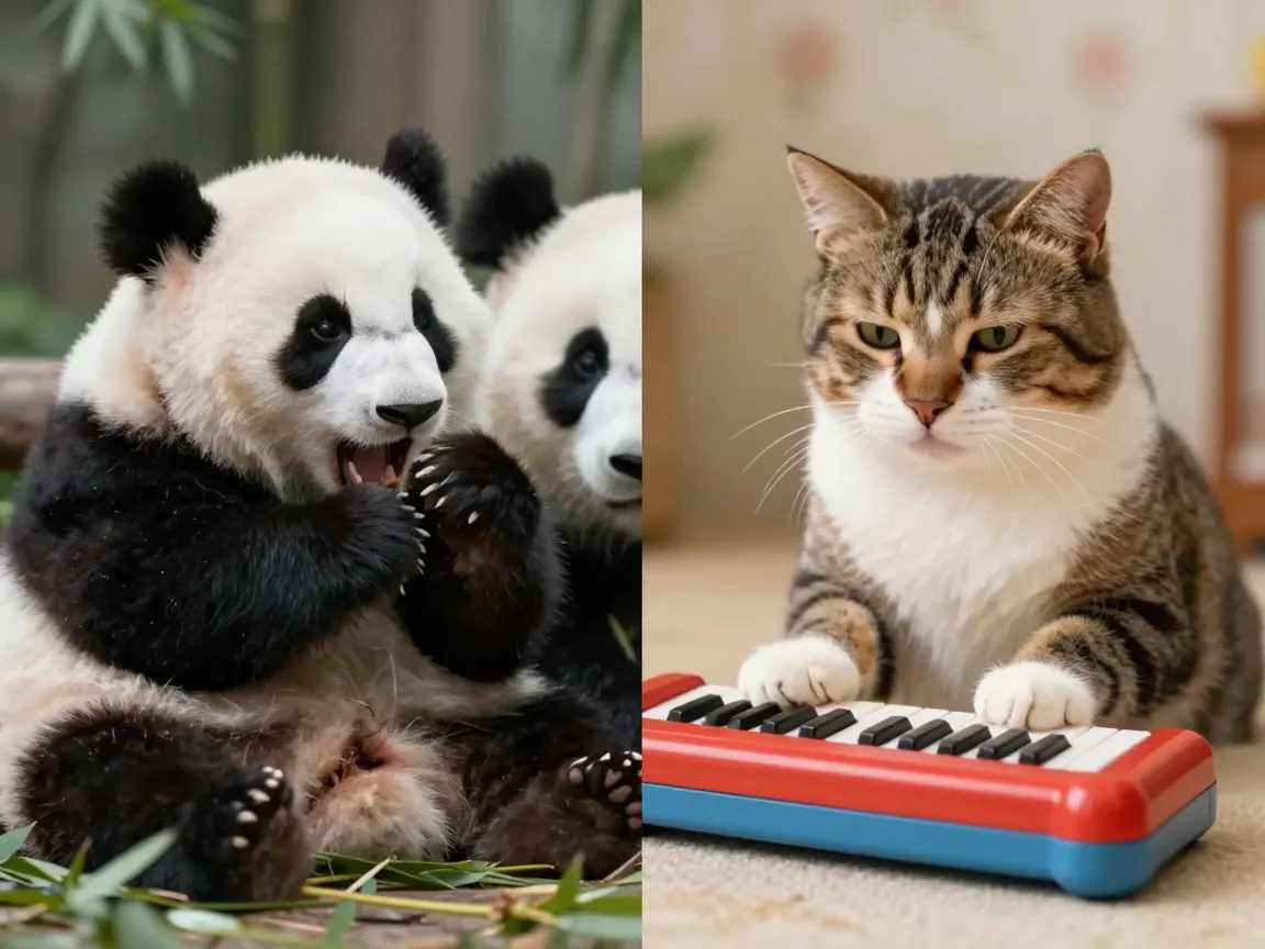 The legacy classics sneezing panda and keyboard cat