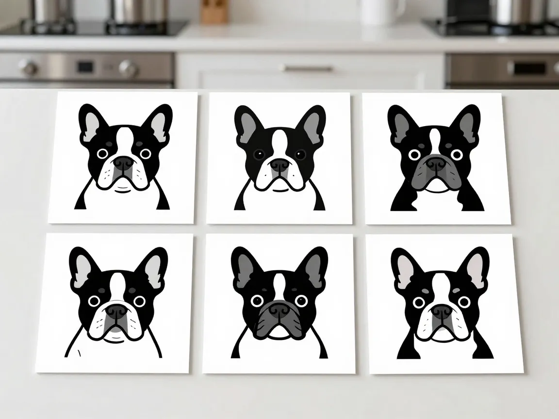 Minimalist black and white vector portraits