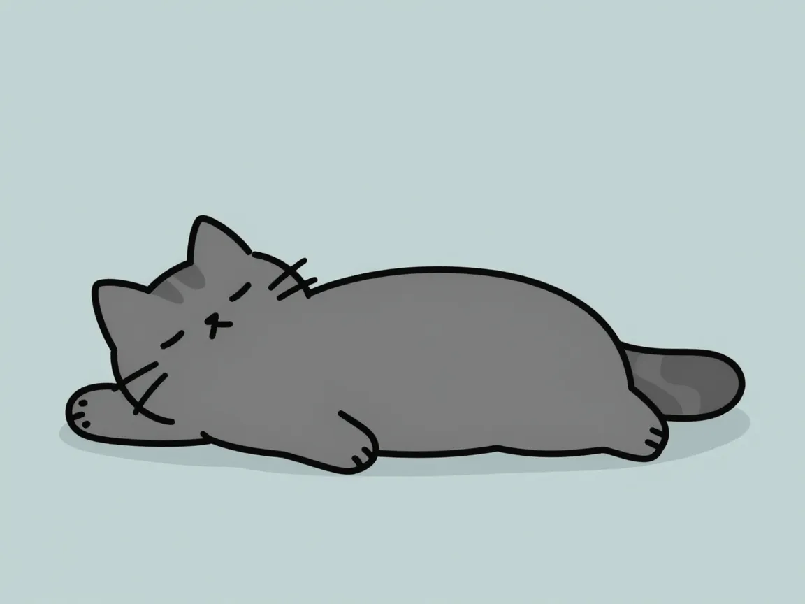 Pusheen laying